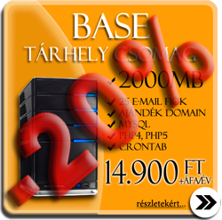Base tárhely csomag -20% AKCIÓ